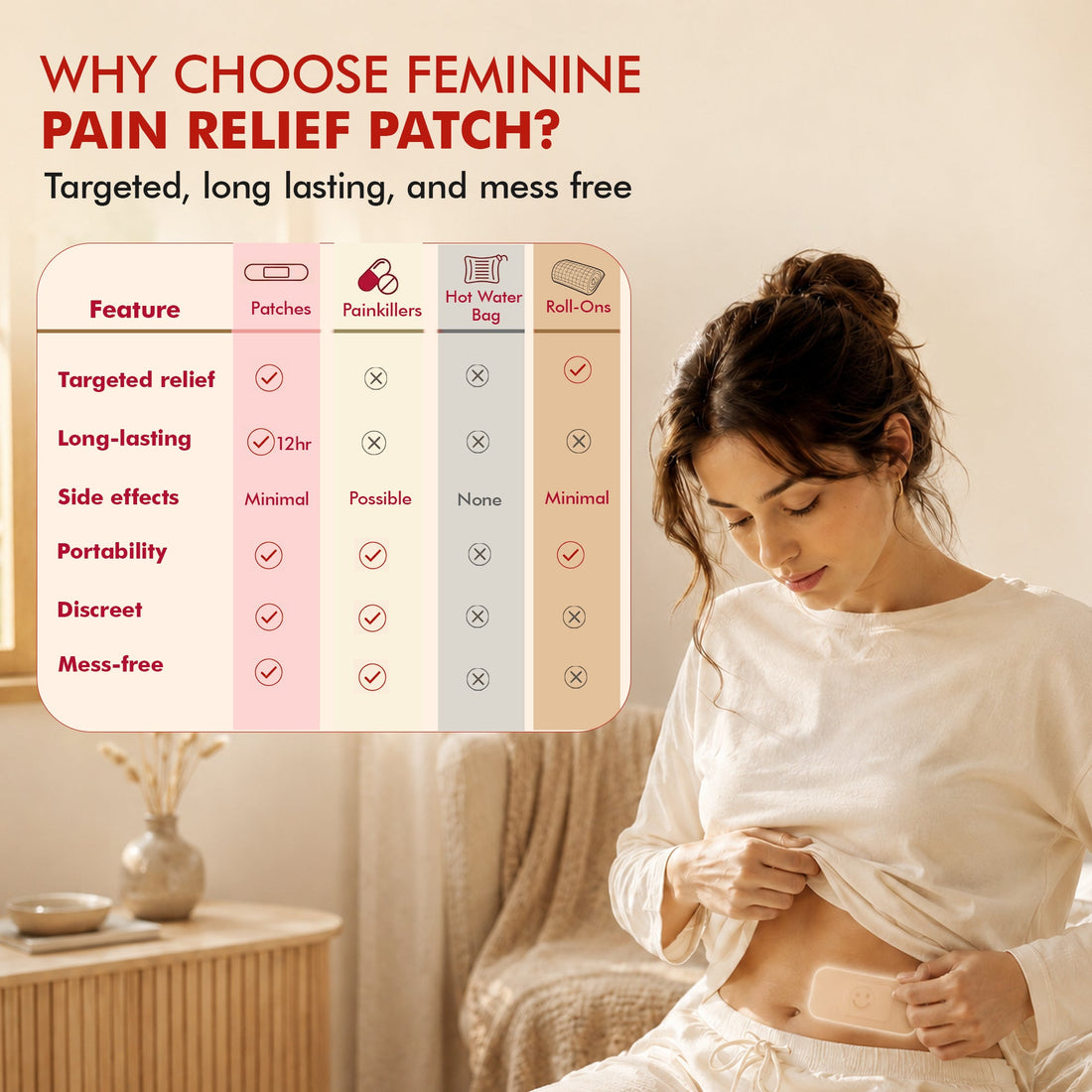 Feminine Pain Relief Patches