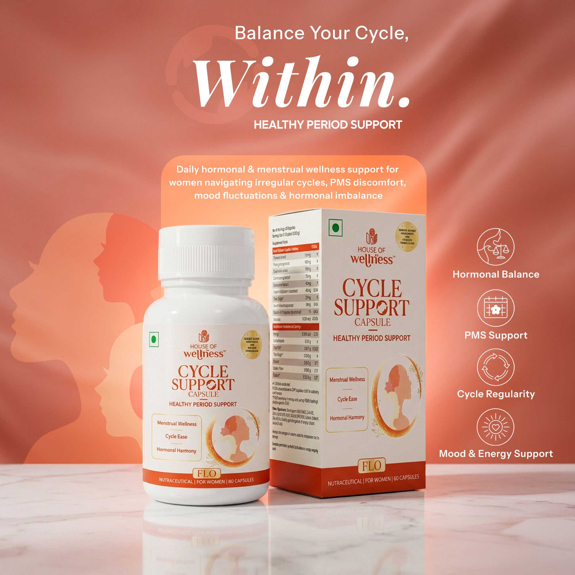 Feminine Cycle Support Capsules | 60 Capsules