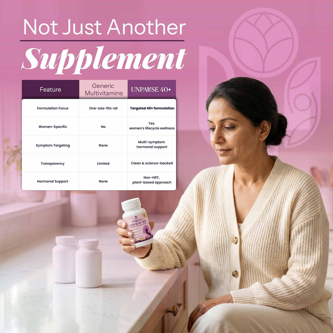 UNPAUSE 40+ Menopause Support for Every Stage | 60 Tablets