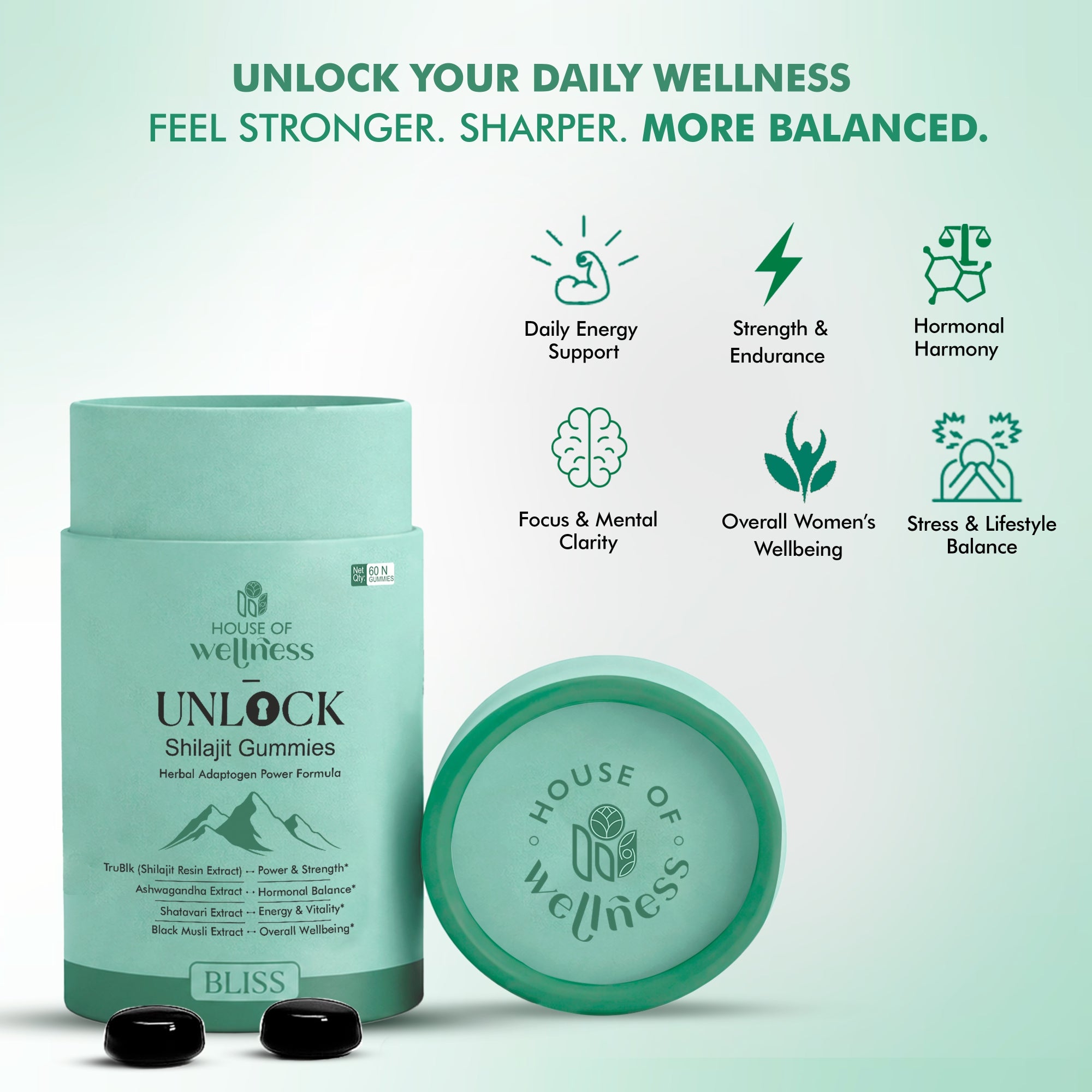 Unlock Shilajit Gummies | 60 Gummies