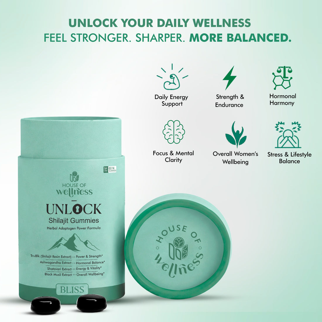 Unlock Shilajit Gummies | 60 Gummies