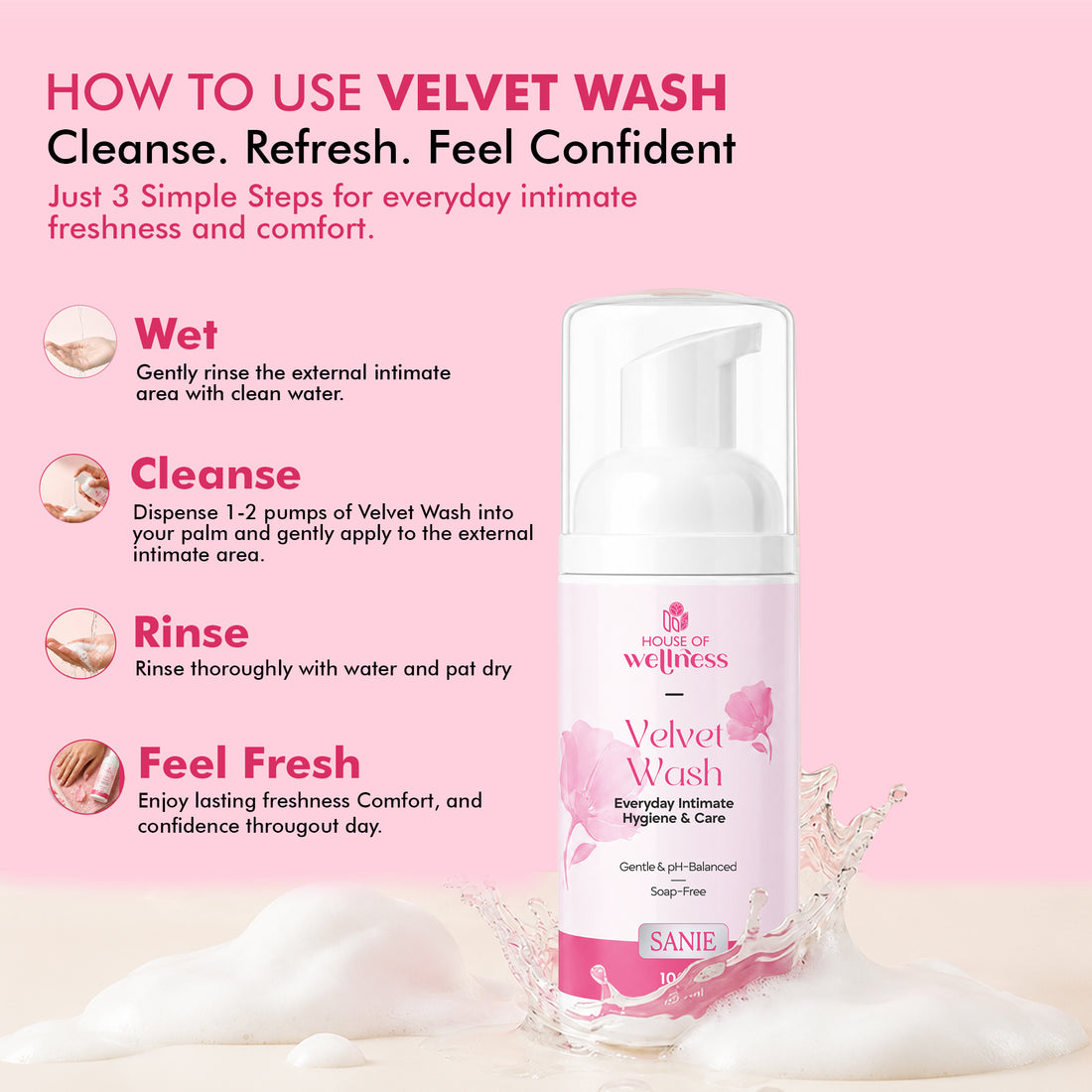 Velvet Wash – Intimate Hygiene Cleanser | 100 ml