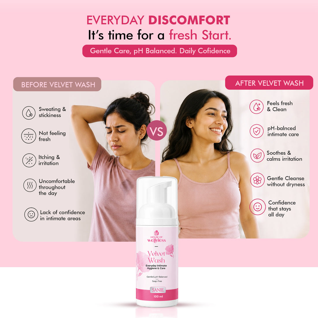 Velvet Wash – Intimate Hygiene Cleanser | 100 ml