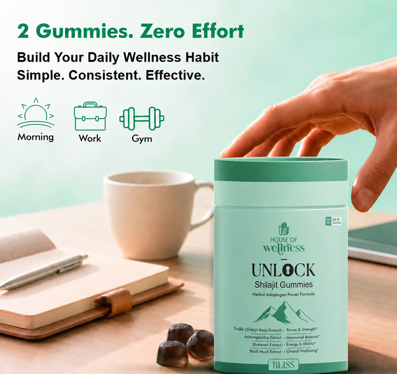 Unlock Shilajit Gummies | 60 Gummies