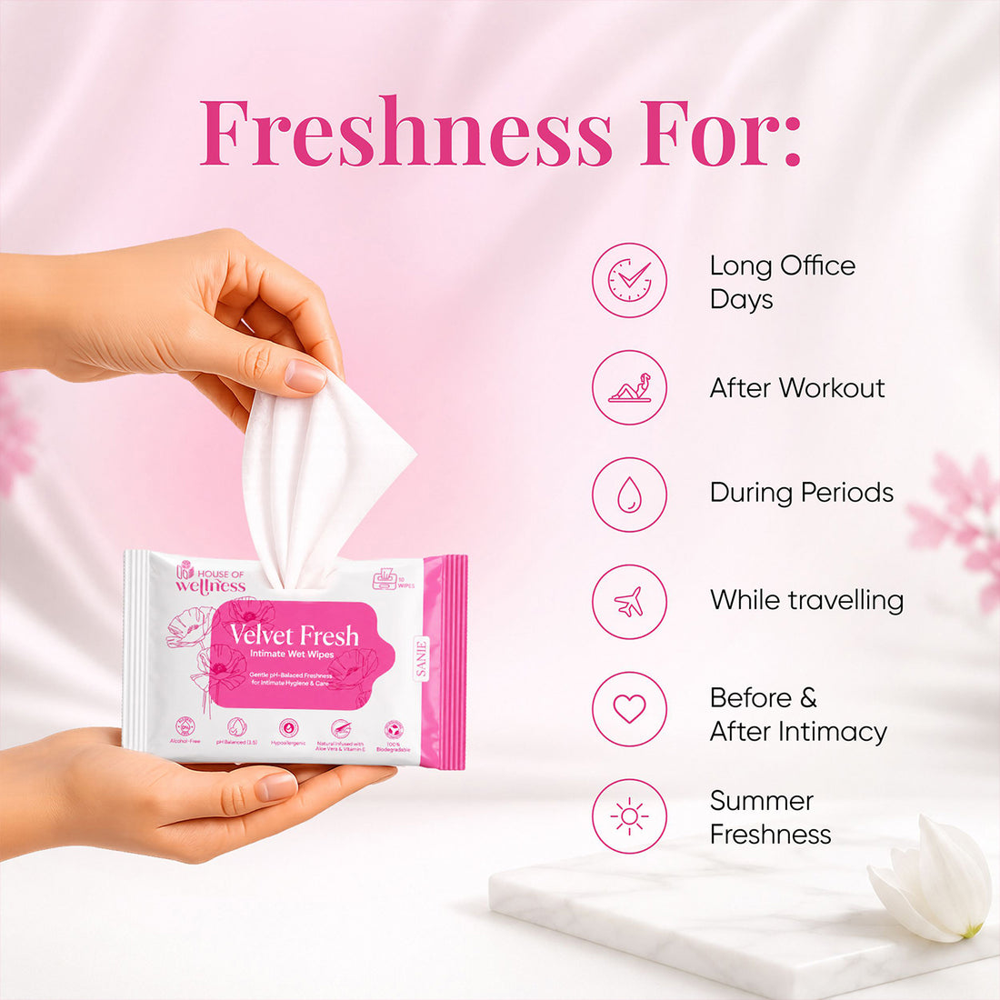 Velvet Fresh – Intimate Wet Wipes | 10 Wipes