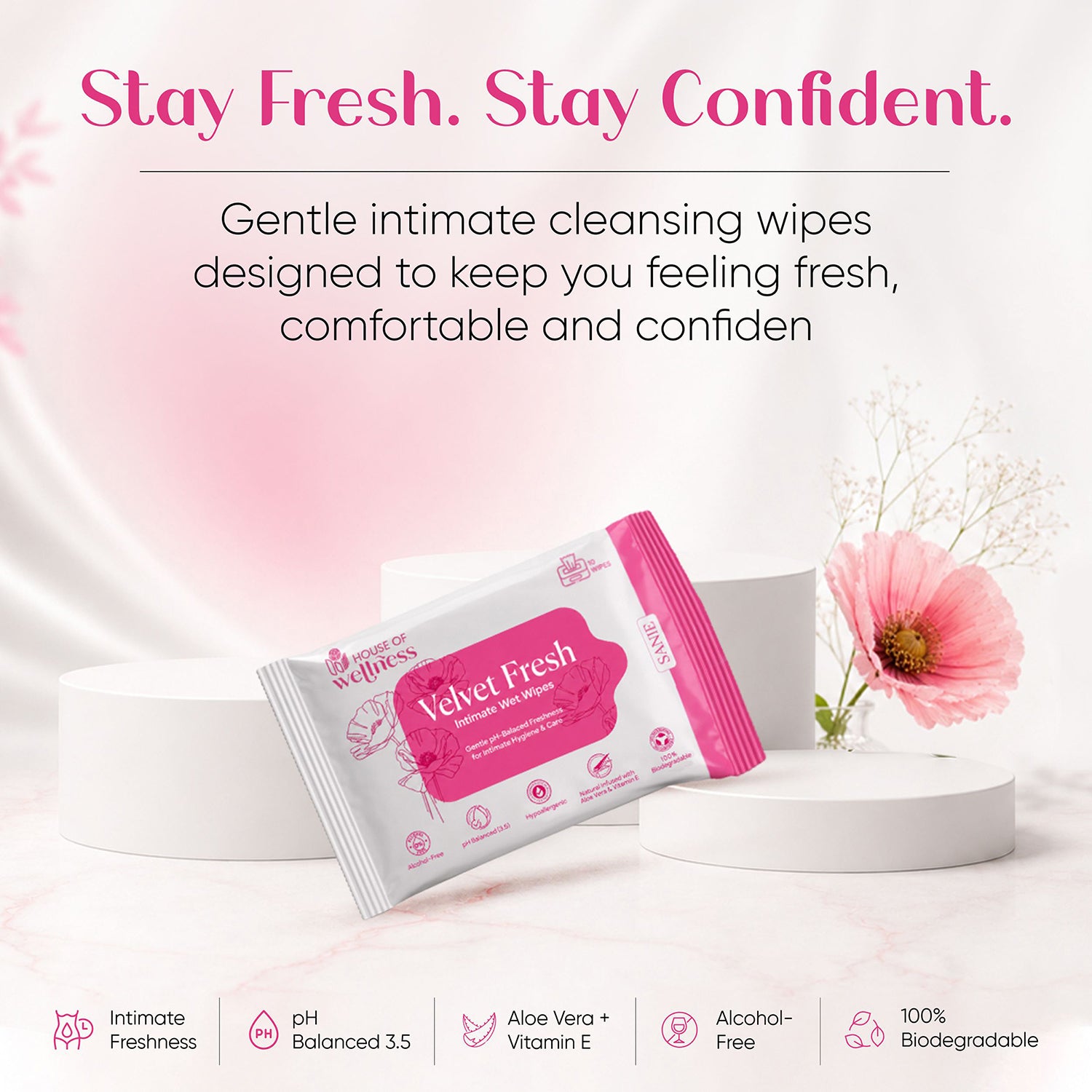 Velvet Fresh – Intimate Wet Wipes | 10 Wipes