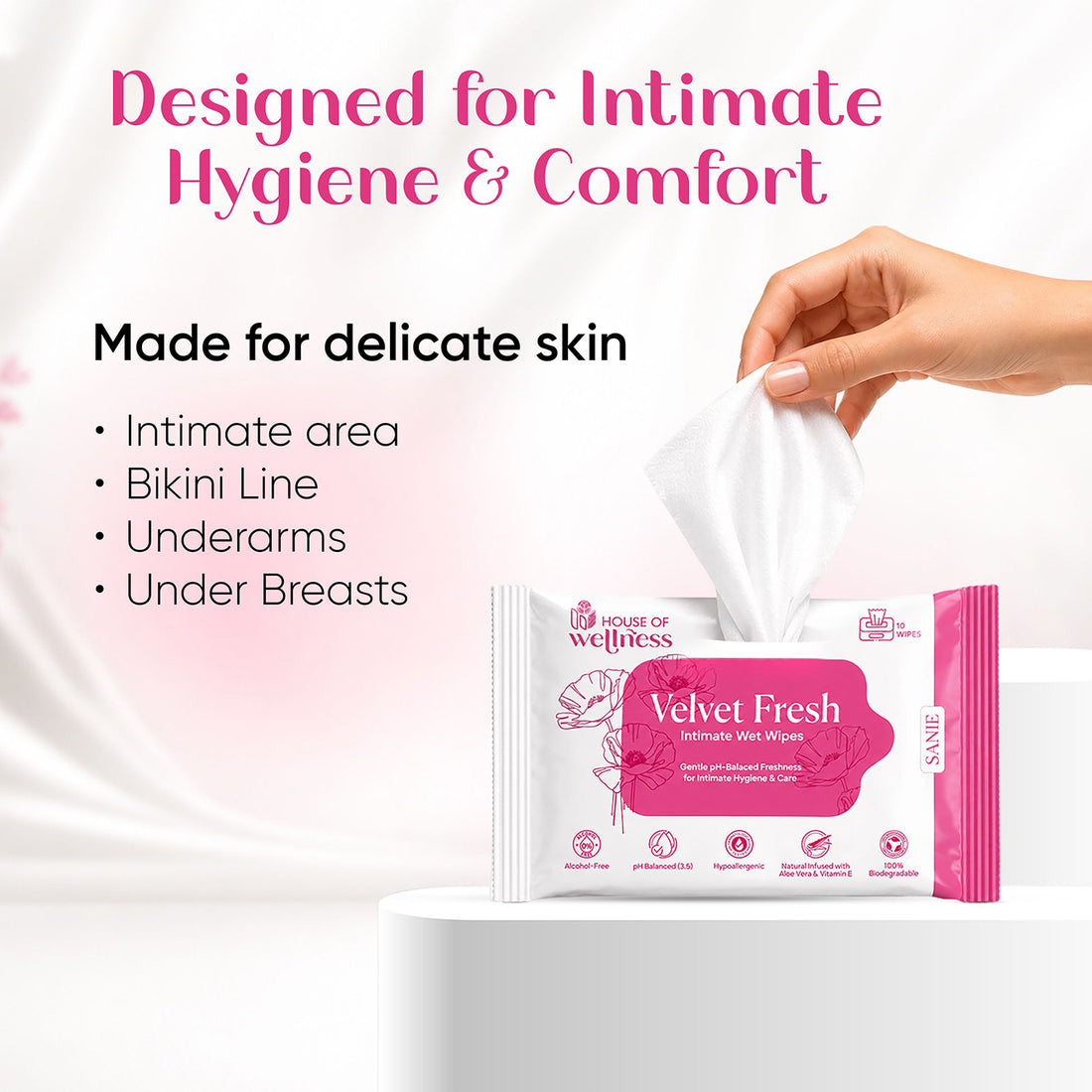 Velvet Fresh – Intimate Wet Wipes | 10 Wipes