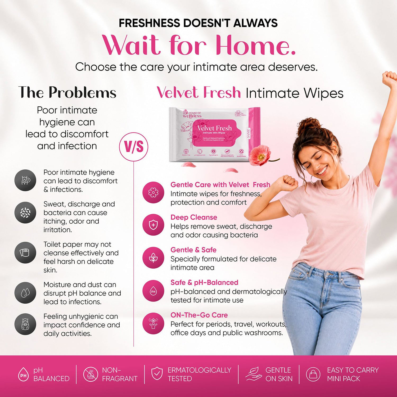 Velvet Fresh – Intimate Wet Wipes | 10 Wipes
